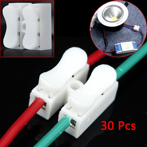 30x Quick Splice Lock Electrical Cable Connector Wire Terminals Self Locking UK