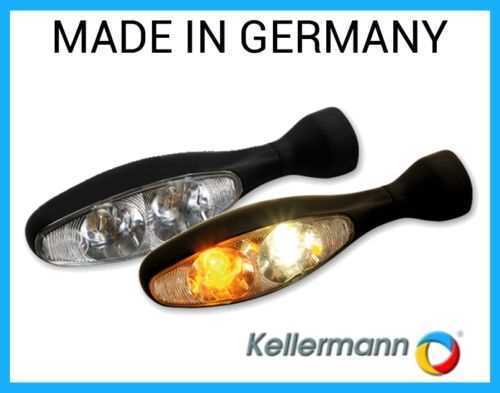 PAAR Kellermann LED Blinker Schwarz micro 1000 DF 140.200 Glas KLAR