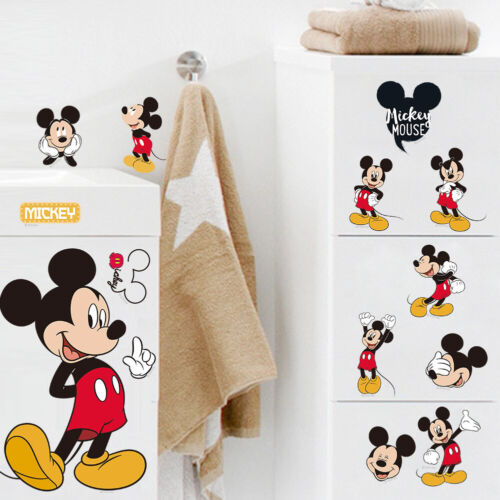 Mickey Minnie Mouse Wall Sticker PVC Mural Decal Kids Boys Girls Room Decor New 