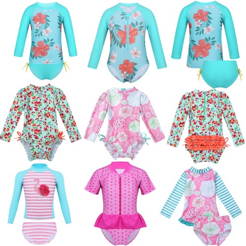Rash Guard Swimwear Swimsuit Tankini Bathing Suit Beachwear Baby Girls UPF 50