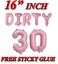 ROSE GOLD,BLUE DIRTY 30 Foil Ballon Birthday Party 30th Decoration GOLD SILVER
