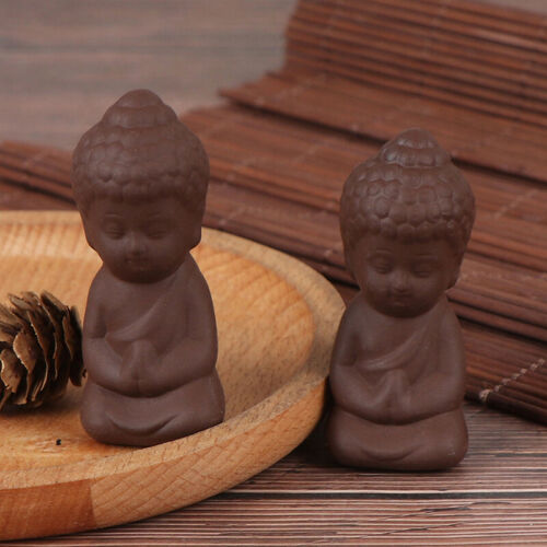 Mini Garden Accessories Meditation Buddha Statue Ceramic Figurine Home DecorPTH