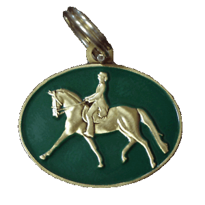 Grand Prix Dressage Horse Zipper Pull Bridle Tag,