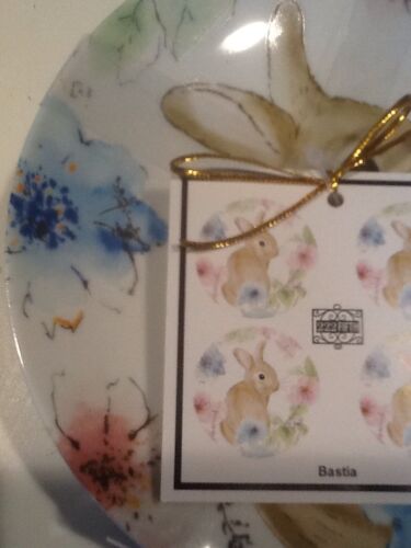 222fifth Bastia Bunny Easter 4 New Appetizer//dessert Plates