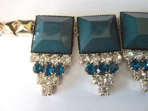 ART DECO GATSBY Necklace Embellishment CRYSTAL RHINESTONE