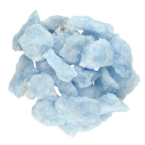 1/4 lb Blue Calcite Rough Stones Small Healing Crystals Craft Rocks Reiki 