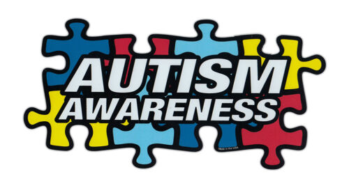 Magnetic Bumper Sticker - Autism Awareness (Puzzle Pieces, Autistic) - Support