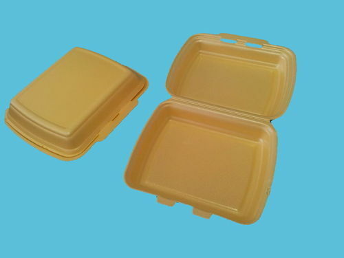250 Menüboxen Außerhaus Lunchboxen Menü Klappbox creme/gold 24x20x8cm ungeteilt 