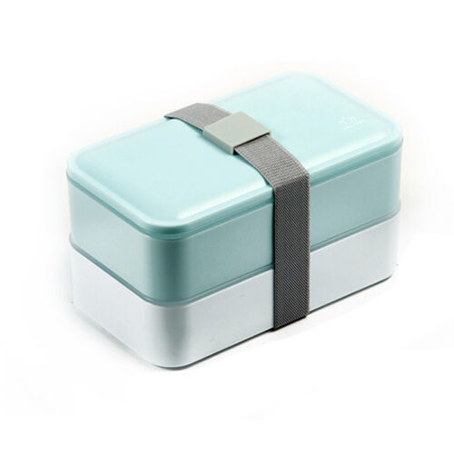 1200ml Double Tier Bento Box Meal Box Tableware Microwave Dinnerware 3 Color 