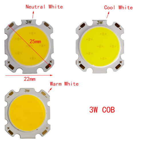 10x 50x 1W 3W 5W 7W SMD COB LED Chip High Power Beads Light Warm/Cool White Lamp 