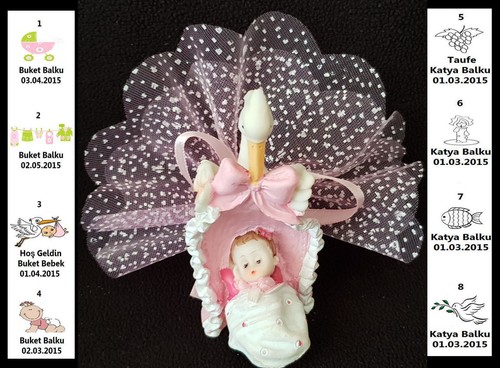 1X bebek sekeri Battesimo mevlid mevlüd Matrimono Gastgeschenke Taufe Storch