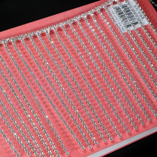 1 Yard Crystal Chain Fringe Trim Rhinestone Fabric For Dress Shoes DIY Accessory 