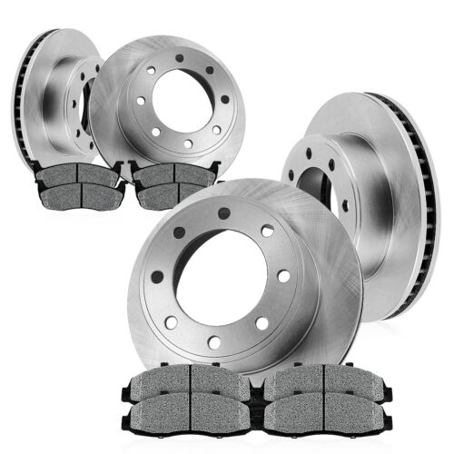 Front And Rear Brake Disc Rotors /& Metallic Pads For 1999 Ford F250 F530 4X4 4WD