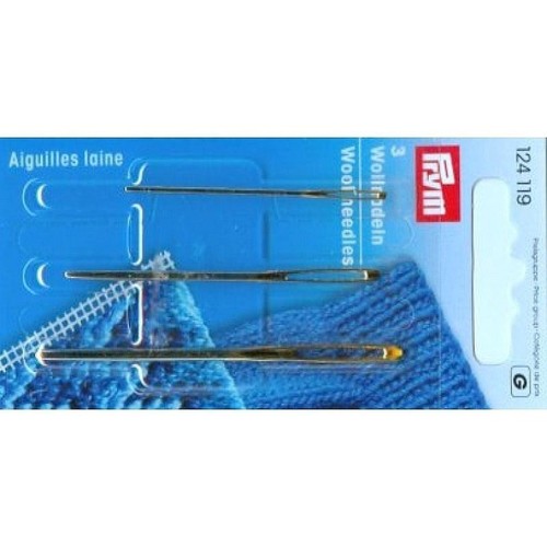 PRYM 3 lana aghi 124 119 grandi Eyed per Cucito Lana, Gratis P/&P