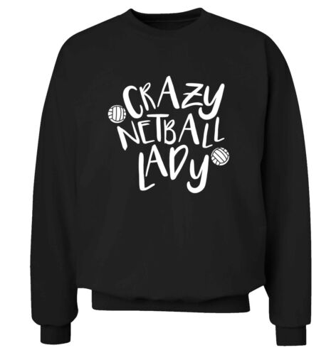 Crazy Netball Lady Sweat à Capuche/Sweat Sport Game Player Team Hipster Cadeau 5416 