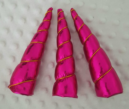 Pack of 3 Decorative Unicorn Horns
