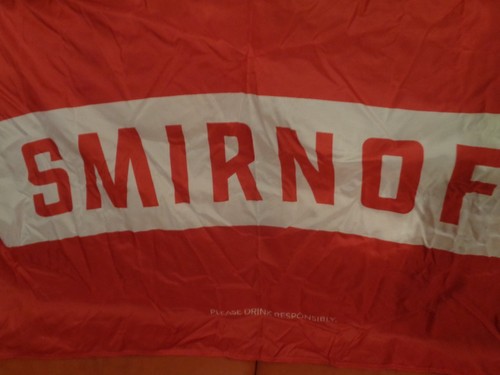 BRAND NEW COOL 5 FEET BY 3 FEET SMIRNOFF VODKA BANNER // FLAG