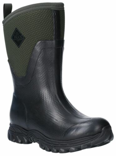 Muck Boots Black/Moss Arctic Sport Mid Pull On Wellington Boots 