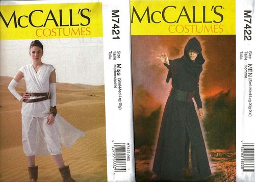 McCALL/'S M7421//7422 Mens//Misses Star Wars Rey//Rylo Ken Costume Sewing Patterns