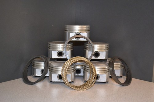 DISH TOP PISTONS /& MOLY RINGS 1971-1979 Ford Car 400 6.6L OHV V8