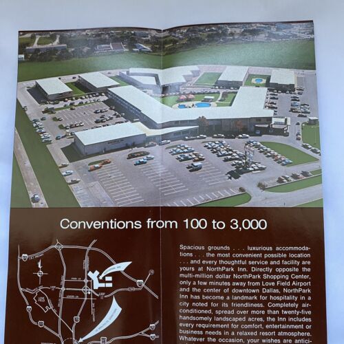 Dallas Northpark Inn Motor Hotel Brochure Texas 60's Convention Center 