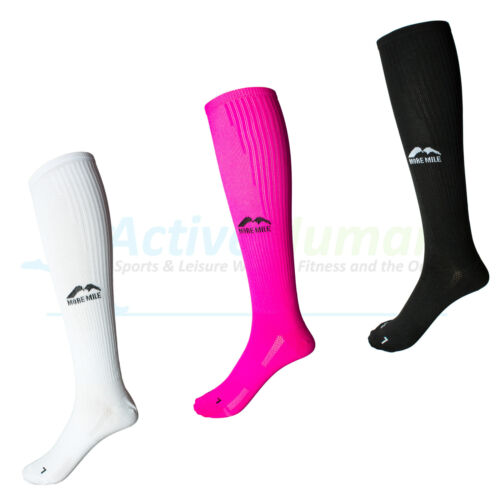3 Pairs More Mile Compression Sports Running Calf Socks Mens Ladies Womens 