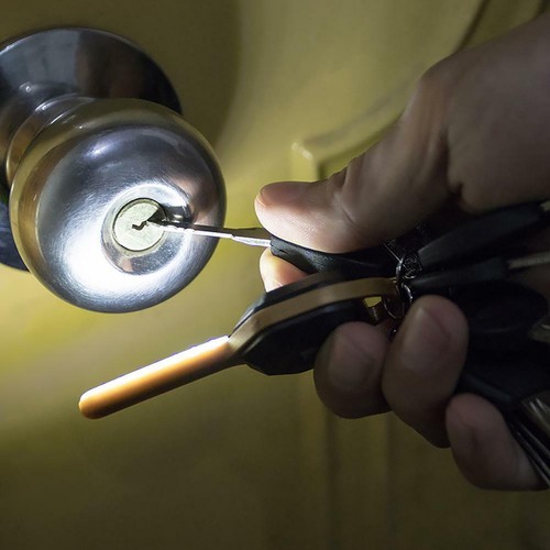 Mini COB LED Flashlight Mini Key Shape Outdoor Keychain Lamp Torch Light Torches