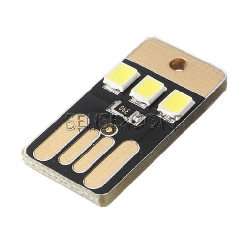 10Stks Card Lamp Bulb Led Keychain Mini LED Night Light Portable USB Power White 
