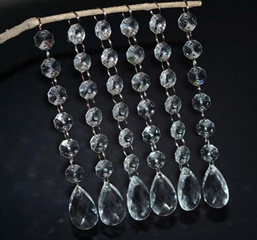 30pcs Acrylic Crystal Beads Chandelier Ceiling Light Pendant Wedding Home Decor
