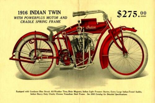 bar Indian Motorcycles Advert Vintage Retro style Metal Sign garage. man cave