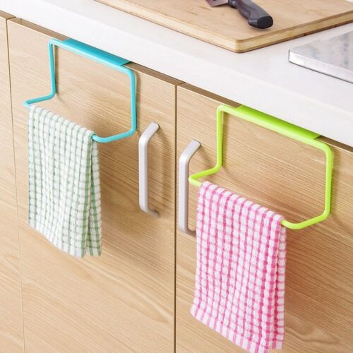 1Pcs Plastic Hanging Holder Towel Rack Multifunction Cupboard Cabinet Kitchen Ac 