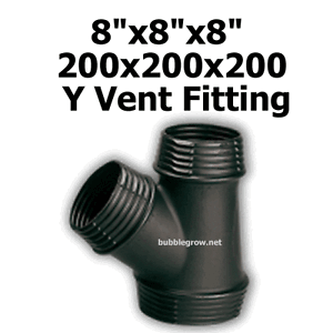 8/"X8/"x8/" 200X200X200 Y DUCTING PIECE JOINER AIR COOLING VENTILATION FAN DUCT FIT