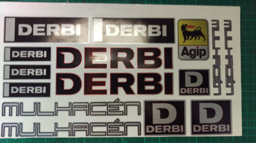 Derbi Mulhacen stickers SM supermoto 50 125  Black//Silver cafe racer
