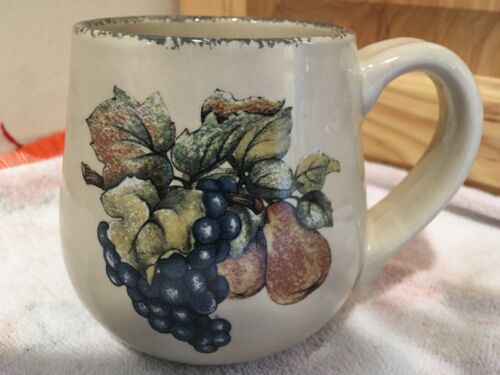 --WW ship Home /& Garden Party Fruit Cup Mug Stoneware