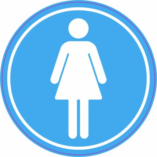 FEMALE WOMEN TOILET Wash room WC Lavatory Sticker Sign 150mmx150mm 