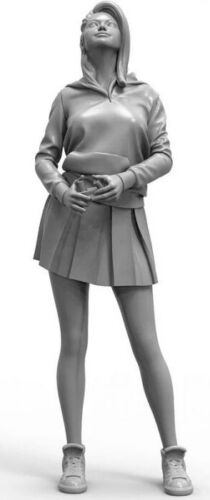 1/20 Resin Figure Model Kit Girl Lady Looking Up Unassembled Unpainted 3657 