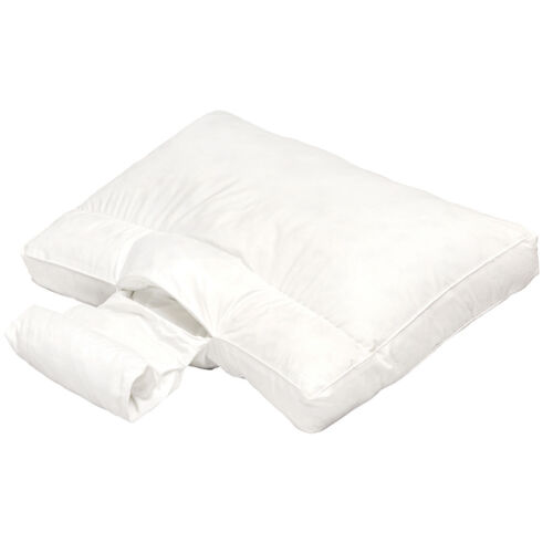 Adjustable neck support bed pillow w/ Memory Foam & Pearl Fiber Blend-Queen size 