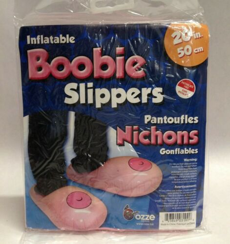 Boobie Slippers Inflatable Pride Anniversary Bachelor Birthday Lg Pantoufle Gift
