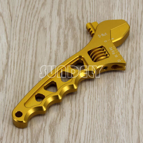 New AN3-12AN Adjustable Spanner Aluminum Anodized Wrench Fitting Tools Golden