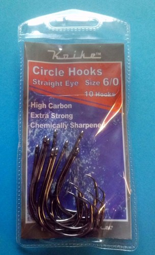 Koike High Carbon Circular Hooks 5//0 6//0 for sea fishing