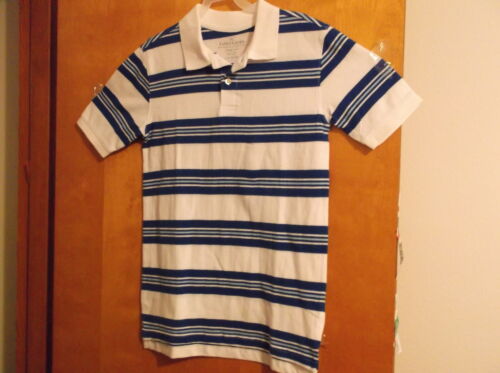 NEW  BOY'S "FADED GLORY" DK.BLUE & WHITE  2 BUTTON S/S POLO SHIRT 