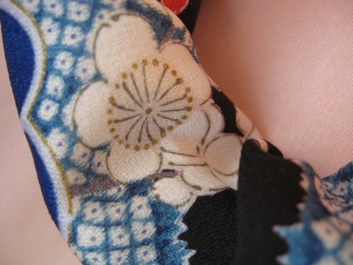 accomunate Kimono Seta limit., trecce nastro Kirsch fioritura Deluxe GOMMA capelli Scrunchie