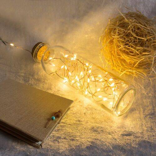 Alambre de cobre Corcho de botella de vino estrellado Navidad Luces Cuerda LED Boda Decoración