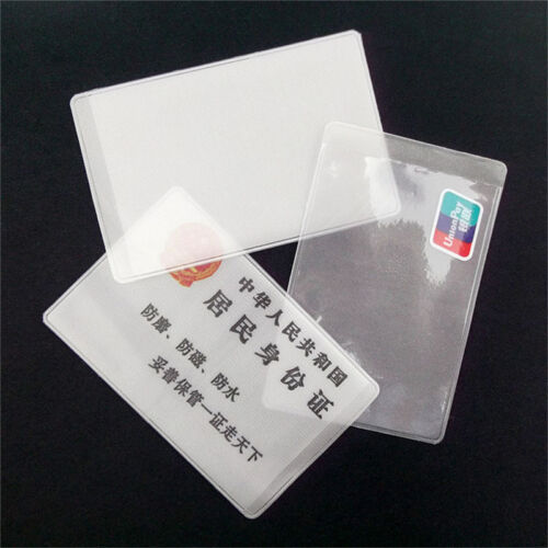 10X PVC Credit Card Holder Protect ID Card Business Card Cover Clear Frosted 7H