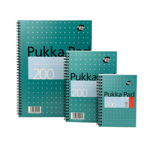 3 x Pukka Pad A5//A4//A6 Jotta Notepad Writing 80gsm White Ruled Spiral Pads
