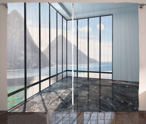 Natural Landscape Curtains 2 Panel Set Decor 5 Sizes Available Window Drapes