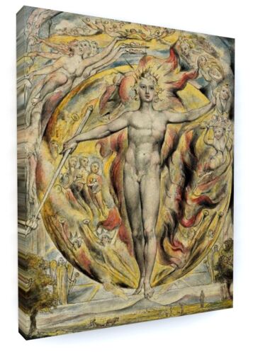 WILLIAM BLAKE THE SUN AT HIS EASTERN GATE CANVAS PICTURE PRINT WALL ART D112 
