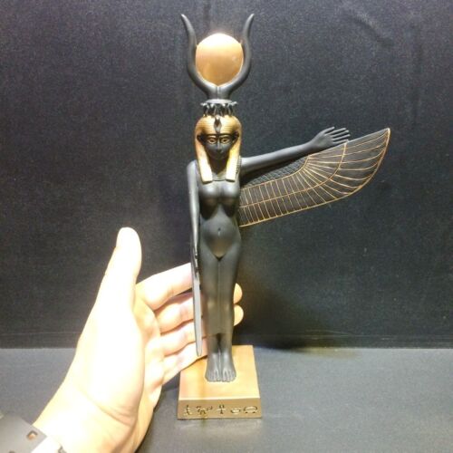 9.5/" Statue Egyptian ISIS Goddess Ancient Egypt Standing Wing Figurine Sculpture