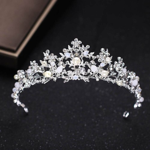 Royal Crown Rhinestone Tiaras and Crowns Pearl Wedding Head Pieces