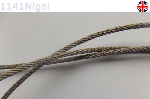 Length of 0.5-2 Meters Stainless Steel Wire Rope cable 2mm 7x7 Strands . UK
